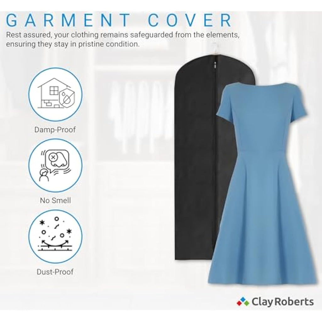 Jolof Store Long Garment Bags | 3-Pack Breathable Fabric Suit Covers