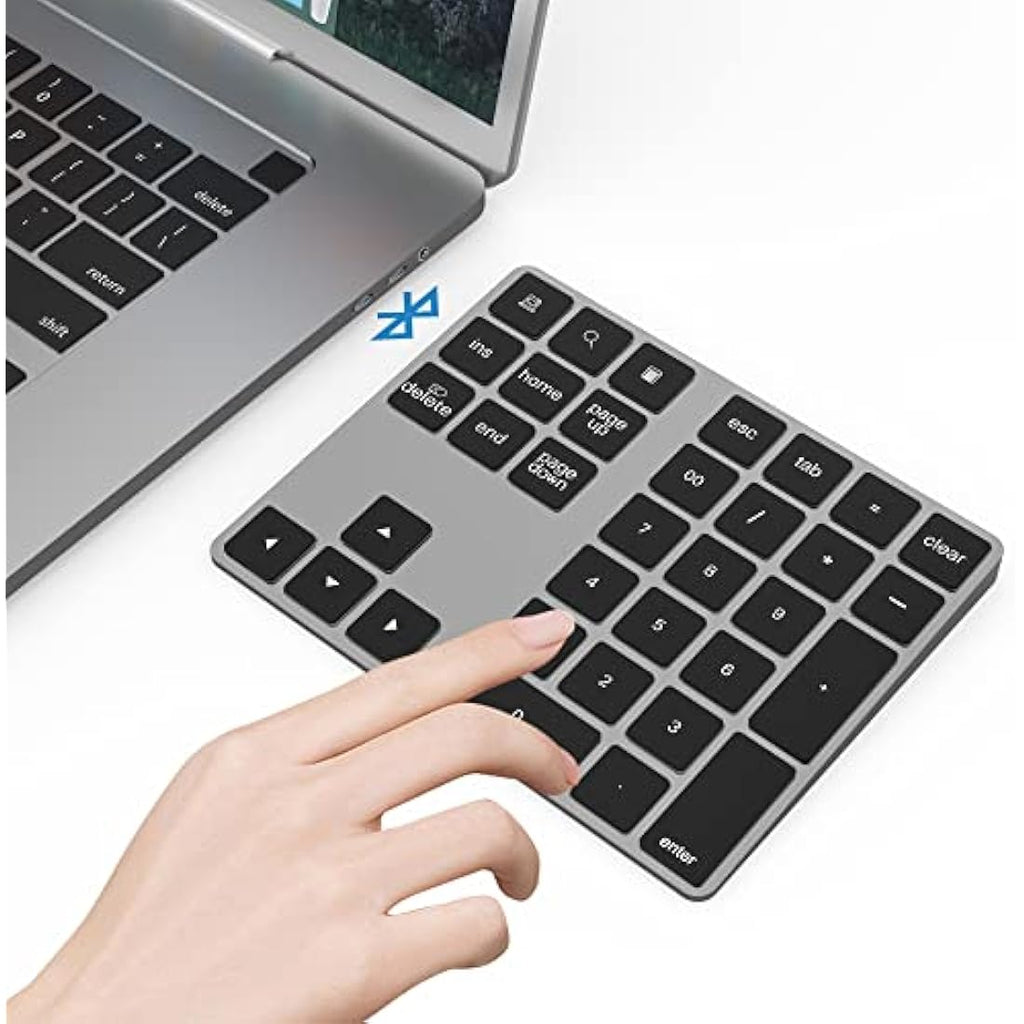 Yeemie Bluetooth Numeric Keypad – 34-Key Wireless Number Pad, Black
