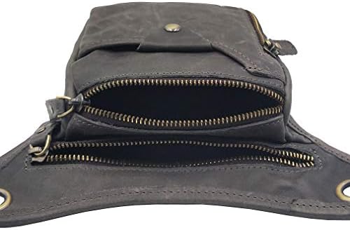 Leather Drop Leg Bag – Motorcycle Thigh Waist Fanny Pack