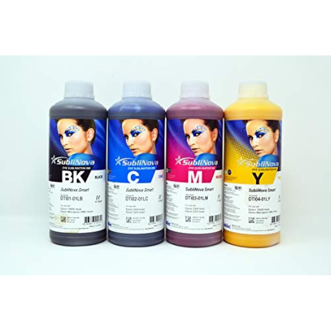 InkTec SubliNova Smart Dye Sublimation Ink - 4 Color Set (CMYK) 1L