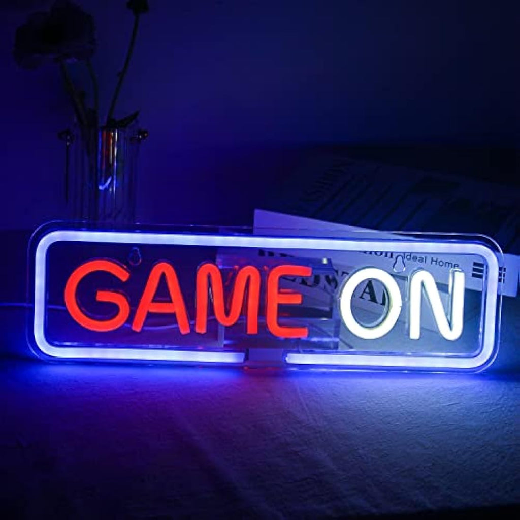 Game On Neon Sign – LED Gaming Wall Decor for Game Room