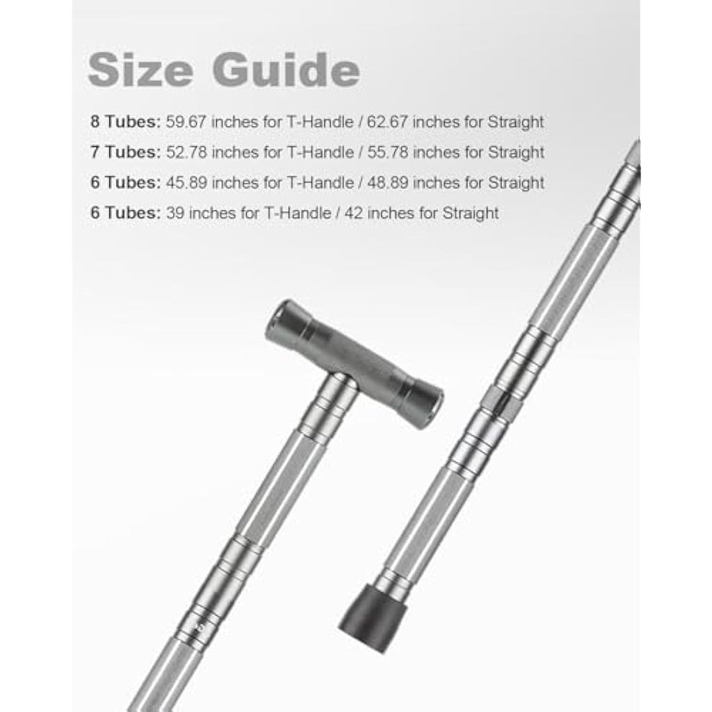 aiGear Aluminum Trekking Poles – Adjustable Tactical Hiking Stick, Grey