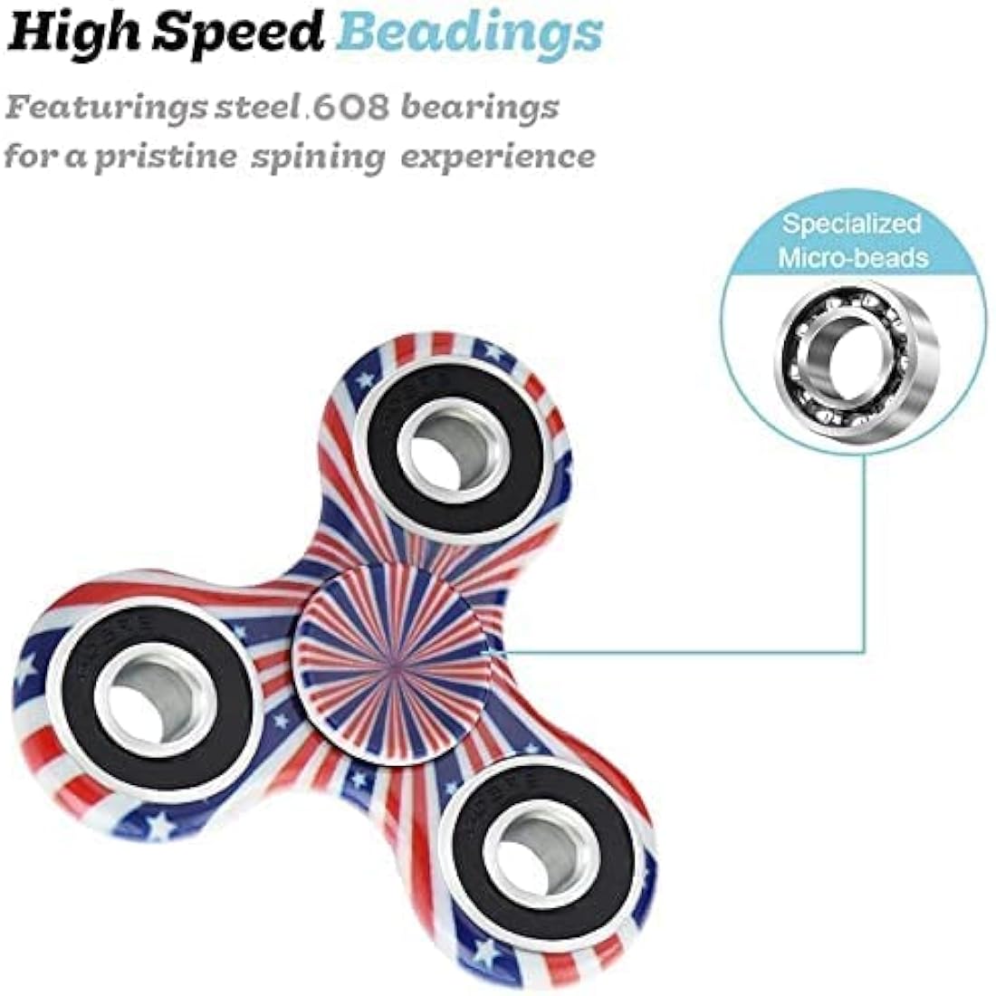 SCIONE Fidget Spinner 12 Pack – Colorful ADHD Stress Relief Toys