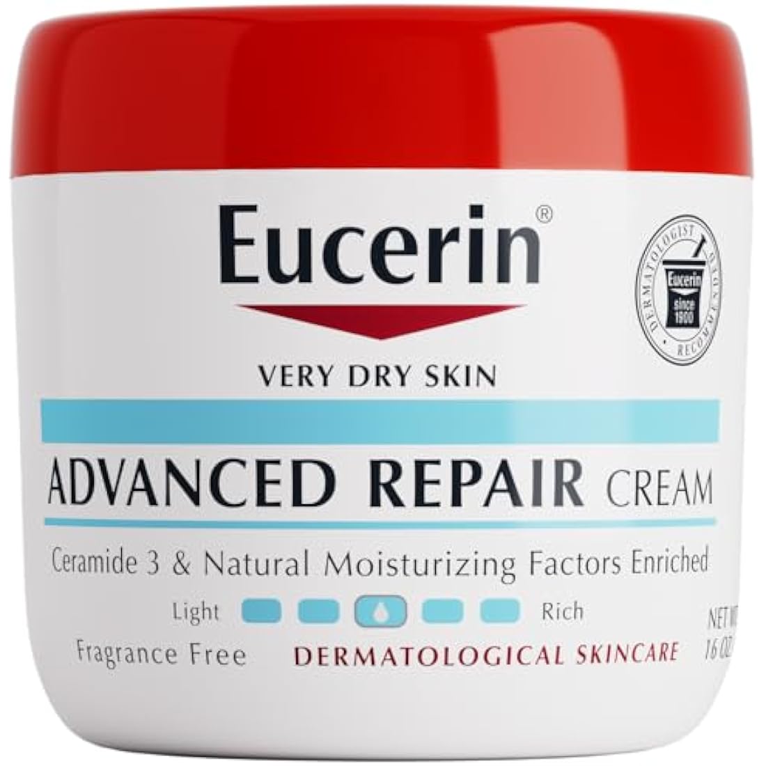 Eucerin Advanced Repair Body Cream – Fragrance Free Moisturizer, 16 oz