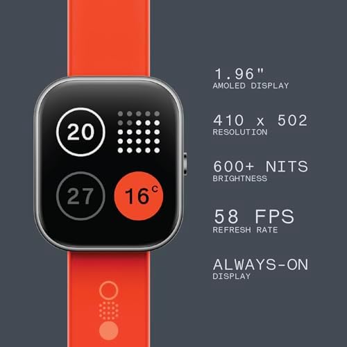 CMF by Nothing Watch Pro Smartwatch – 1.96" AMOLED, GPS, Dark Grey