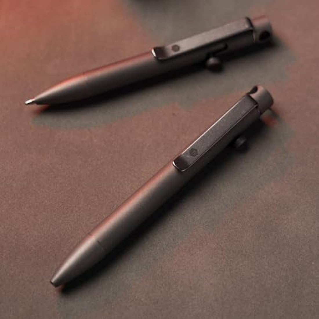 KeyUnity Titanium Alloy Retractable Ballpoint EDC Pocket Pen – Stonewashed