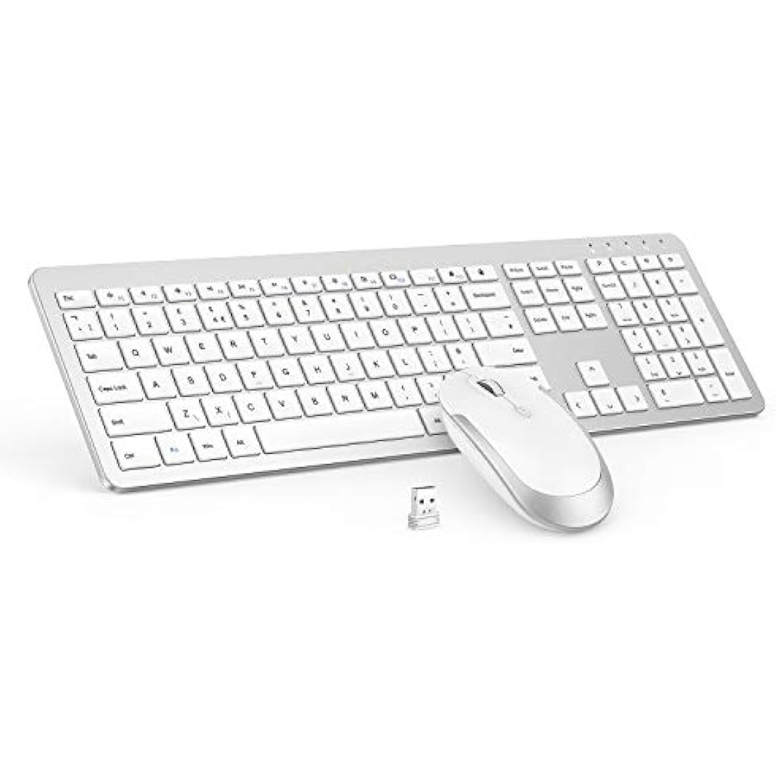 Seenda Wireless Keyboard and Mouse Set | Ultra Slim Full Size UK Layout