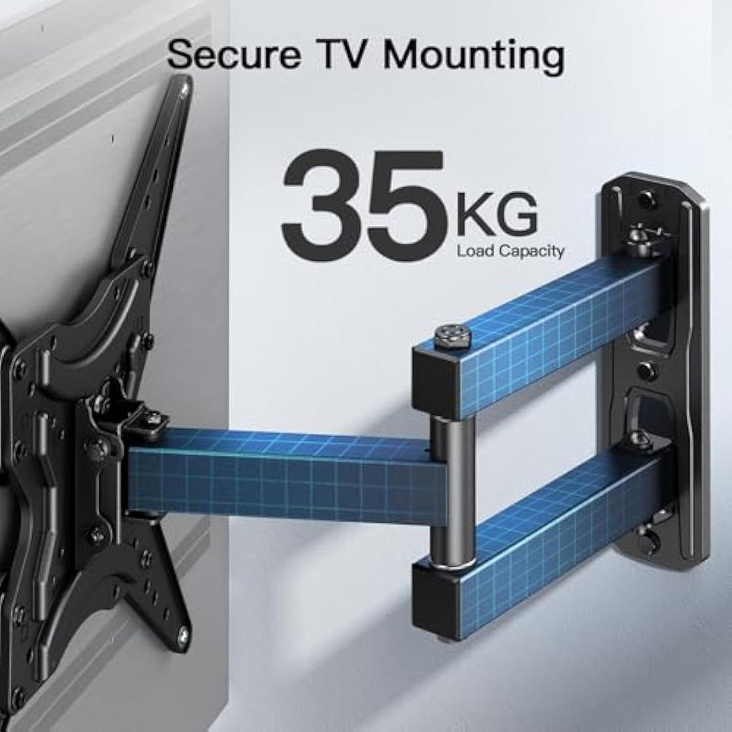 PERLESMITH TV Wall Mount | Swivel & Tilt Bracket for 26-60 Inch TVs