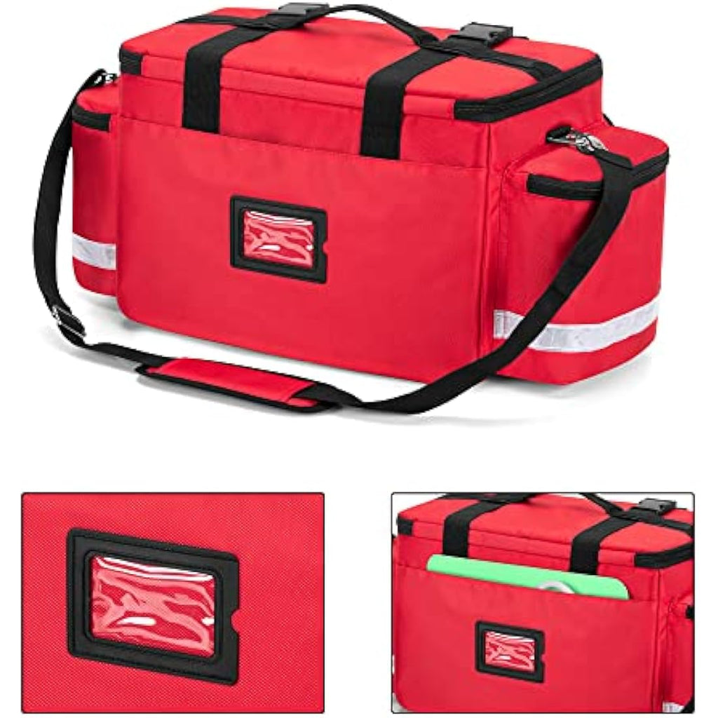 Damero Medical Supplies Bag | Large First Responder Trauma Bag - Red
