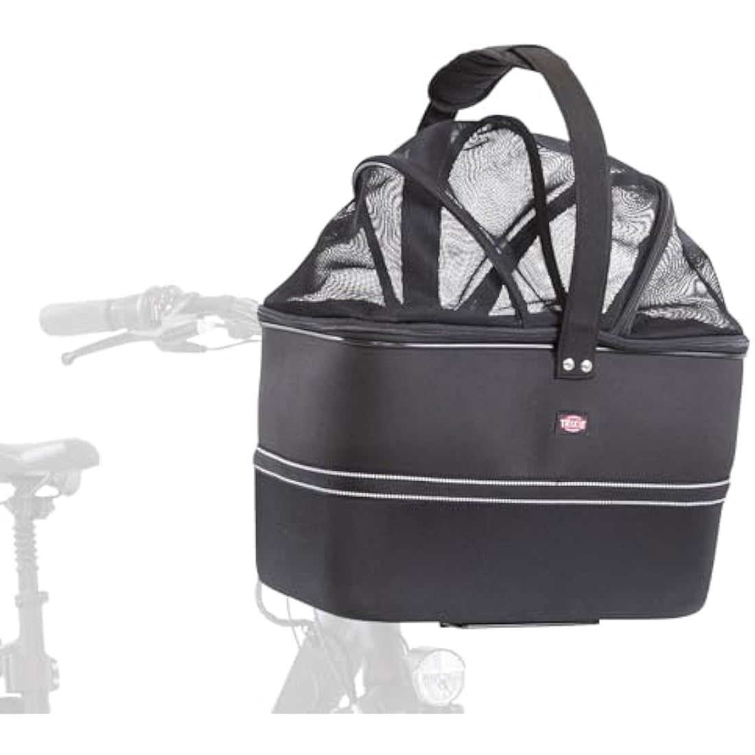 TRIXIE Front Dog Bike Basket with Rain Cover – Small Pets up to 13.2 lbs