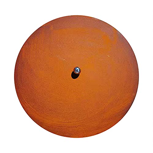 Köhko Design Fire Bowl Lid – 80.5 cm Steel Cover with Rust Patina