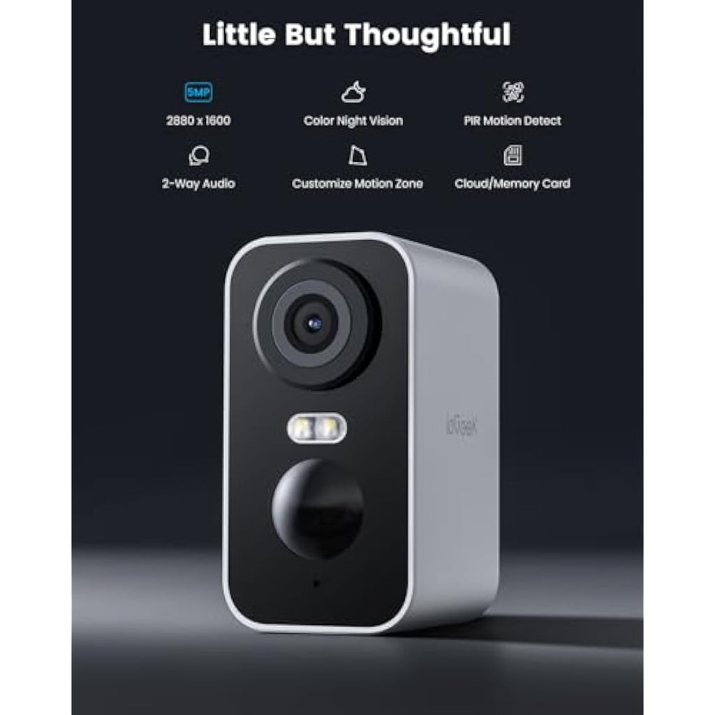 ieGeek 5MP Wireless Security Camera – Outdoor Battery CCTV with Night Vision
