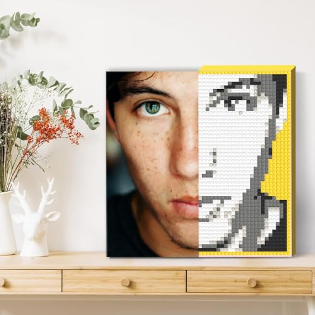 Jolof Store Custom Mosaic Portrait Kit | DIY Photo Building Bricks (Large)
