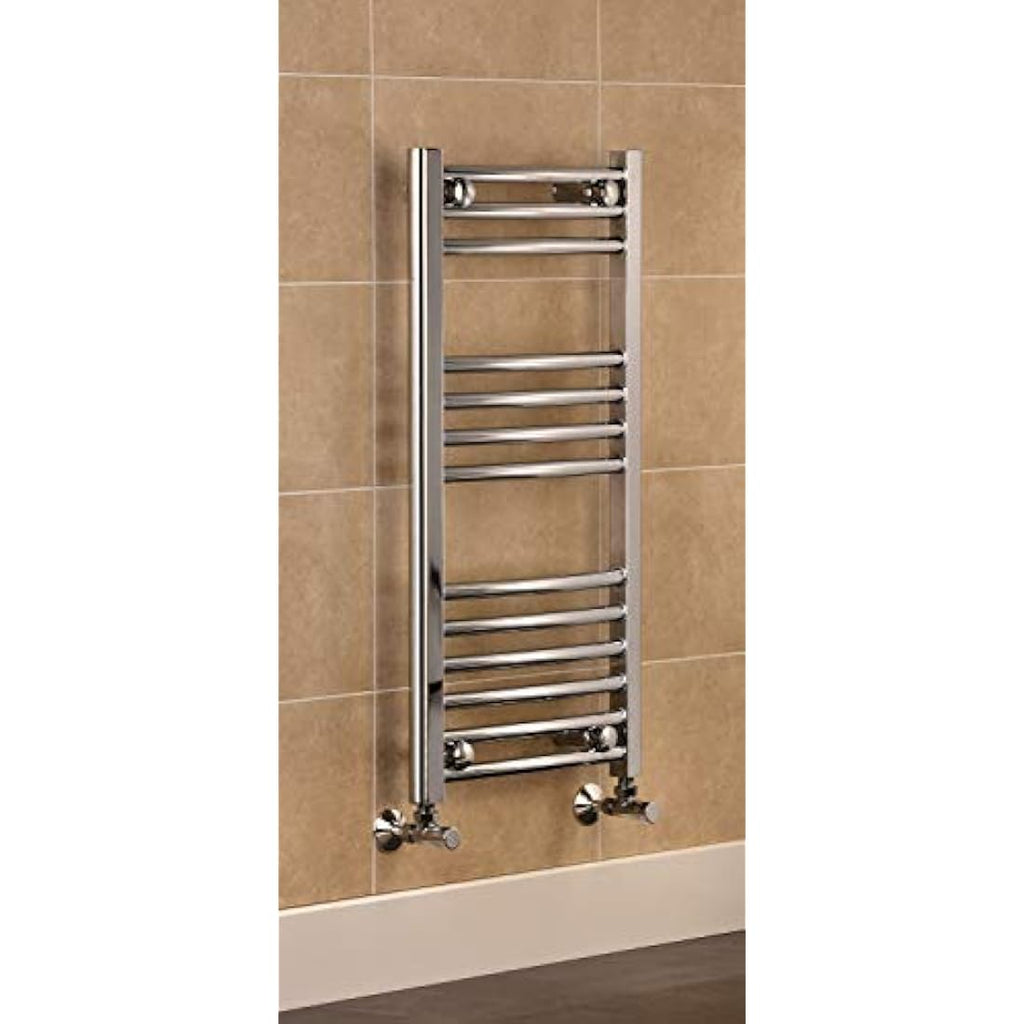 Greened House Chrome Curved Heated Towel Rail - 500mm x 800mm