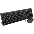 V7 CKW200UK Wireless Keyboard and Mouse Combo – UK Layout, Black