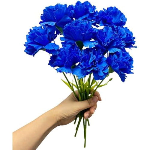 Jolof Store 10-Stem Artificial Carnations | UV Resistant Silk Flowers