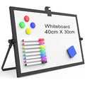 OWill Magnetic Desktop Whiteboard – 30x40cm Double-Sided A3 Easel Set