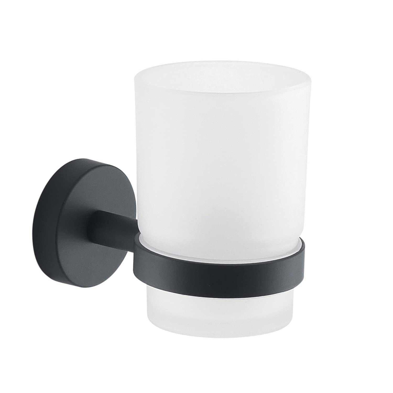 Gedy Eros Wall Mounted Glass Tumbler – Chrome and Frosted Glass