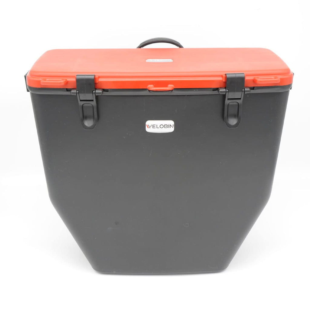 Velobin Lockable Waterproof Bicycle Pannier Bag - 17.5L Red Recycled