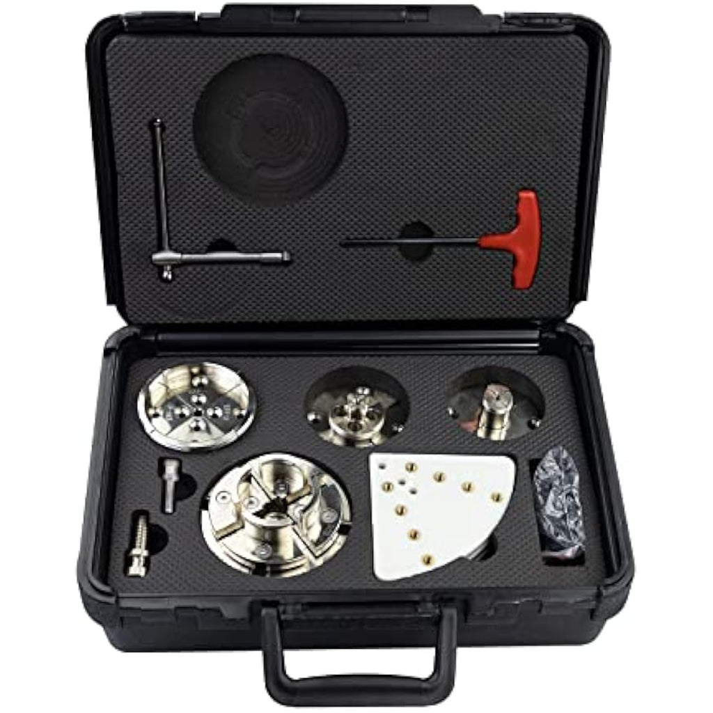 DEEFIINE 4 Inch Wood Lathe Chuck Set | 1" x 8 TPI Nickel Plated 5 Jaws