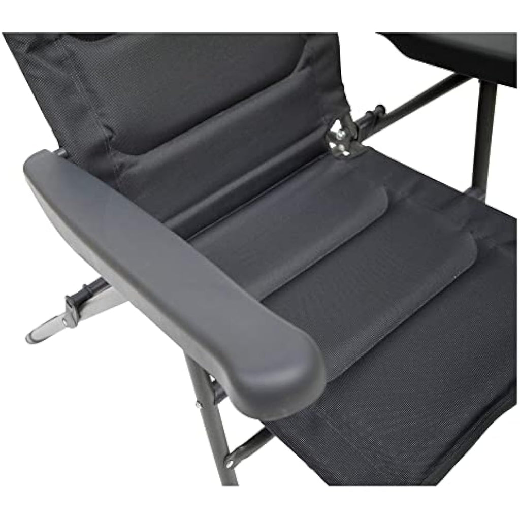 Vango Hampton Tall Folding Camping Chair - Excalibur Grey Outdoor Seat