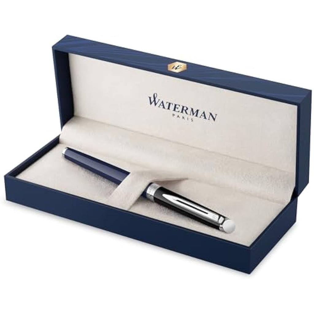 Waterman Hémisphère Fountain Pen – Black & Blue Lacquer, Medium Nib