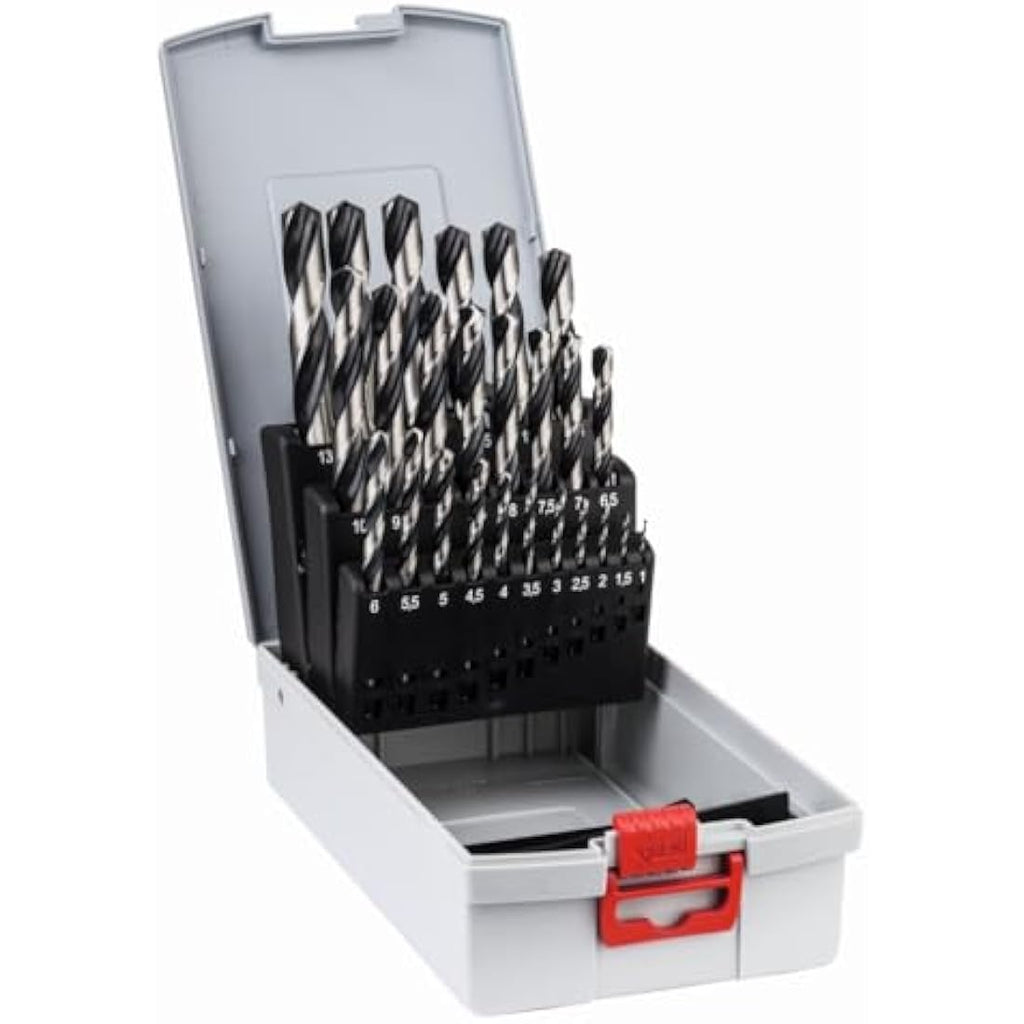 Bosch Professional 25-Piece HSS PointTeQ Twist Drill Bit Set for Metal
