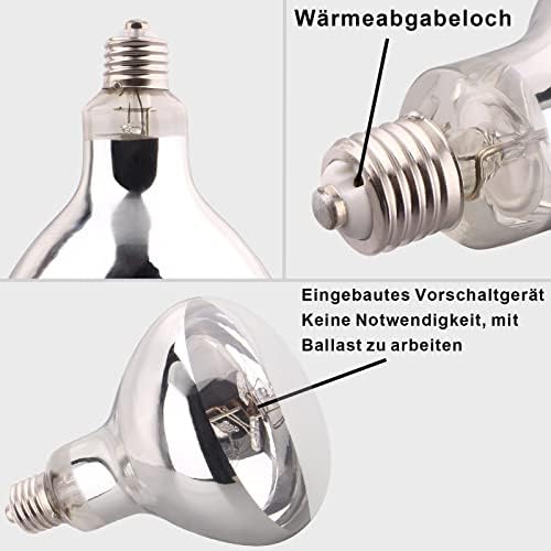 Dernord 80W Mercury Vapor Bulb | UVA UVB Reptile Basking Lamp for Tortoise
