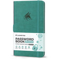 Clever Fox Password Book 2nd Edition - Hardcover Login Organizer, Aquamarine
