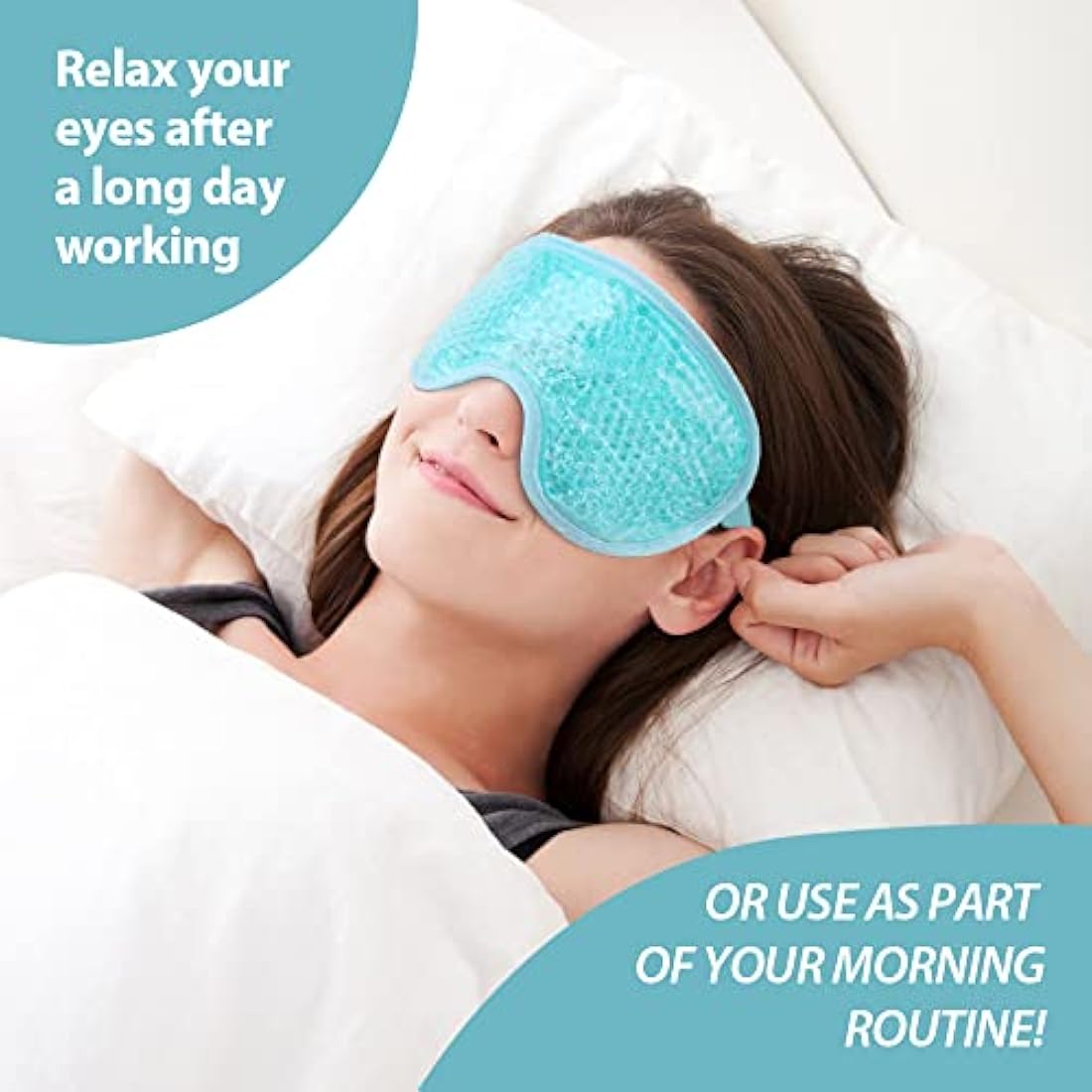 NEWGO Cooling Gel Eye Mask for Puffy Eyes and Migraine Relief – 2 Pack