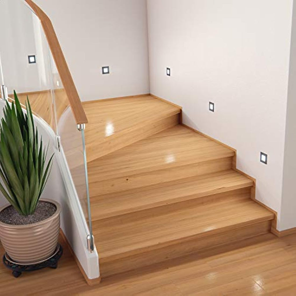 Jolof Store LED Recessed Wall Light – IP65 Outdoor Staircase Light, Black