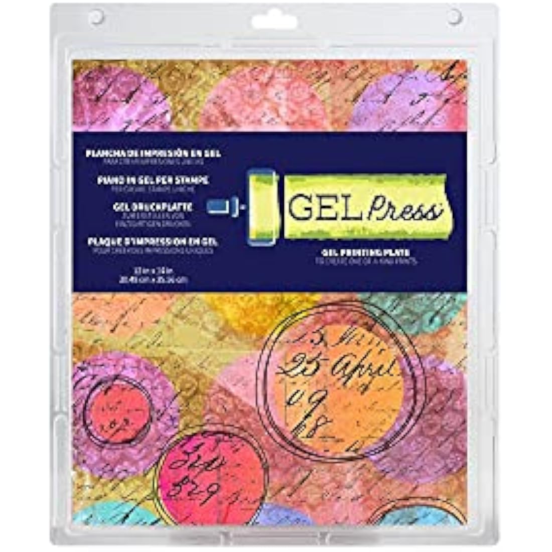 Gel Press Monoprinting Plate – 12” x 14” Reusable Gel Printing Plate