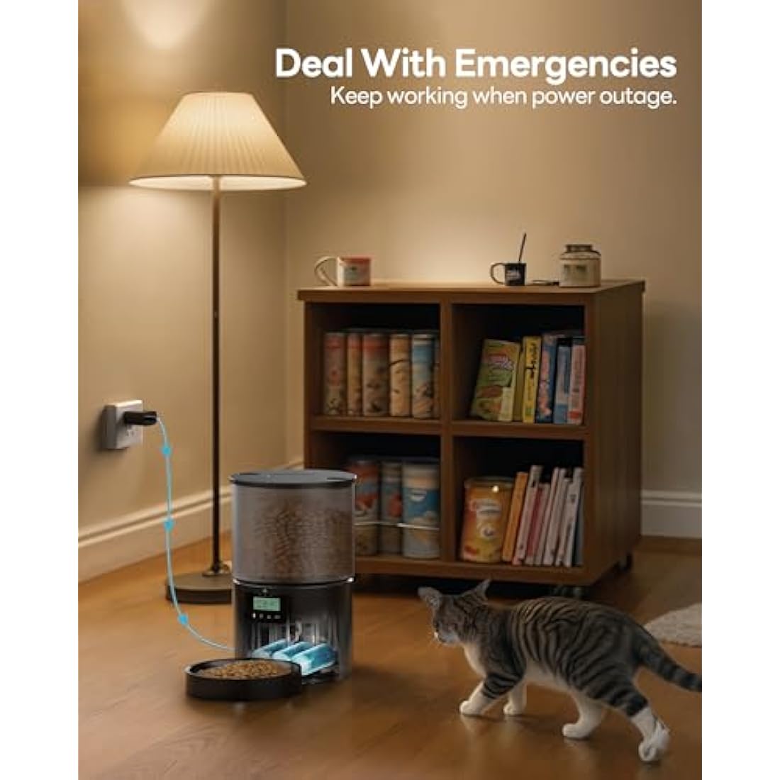 Jolof Store Automatic Cat Feeder - 6L Dry Food Dispenser with Voice Call