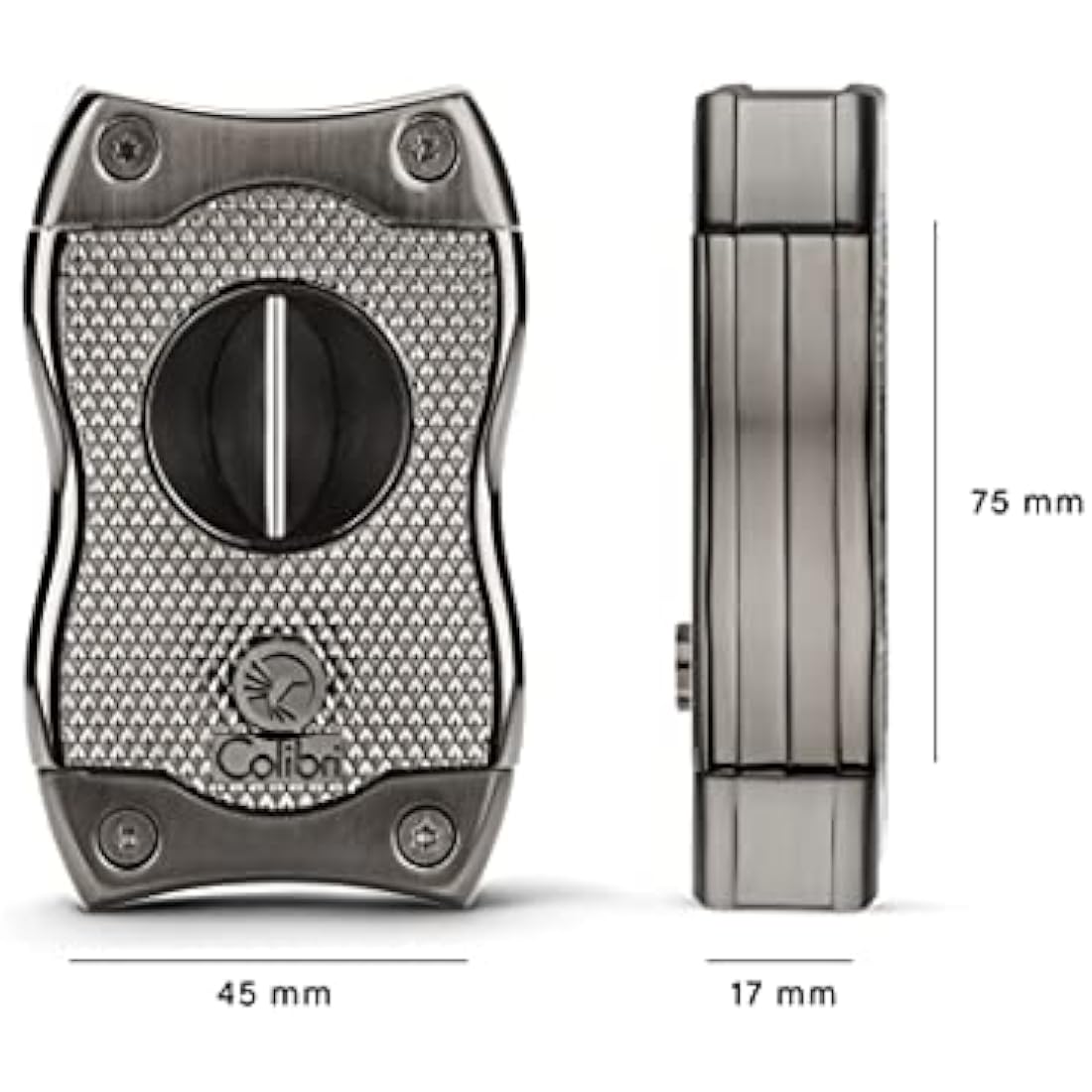 Colibri SV-Cut 2-in-1 Cigar Cutter | V-Cut & Straight Cut | Gunmetal