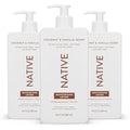 Native Coconut & Vanilla Body Lotion - Shea Butter Moisturizer (3 Pack)