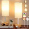 Aooshine Touch Bedside Lamps Set of 2 | 3-Way Dimmable with USB Ports