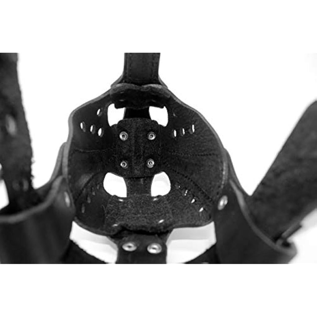 Viper Bravo Leather Agitation Dog Muzzle | Full Grain Black Leather