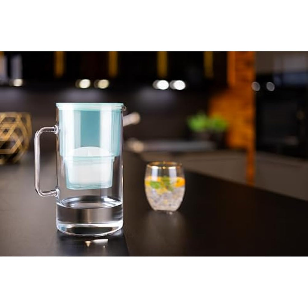 Wessper Glass Water Filter Jug | 3L Borosilicate Pitcher | Mint