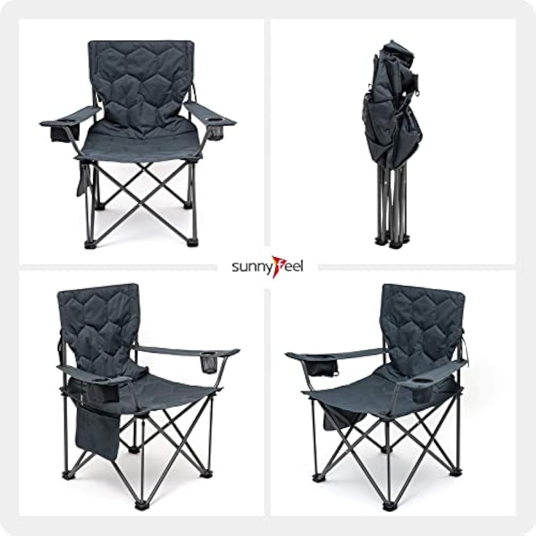 SUNNYFEEL Oversized Heavy-Duty Camping Chair - 500 lbs Capacity