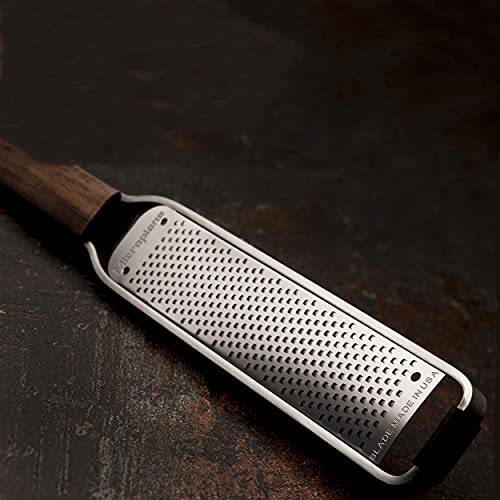 Microplane Zester Grater | Walnut Wood Handle & Stainless Steel Blade