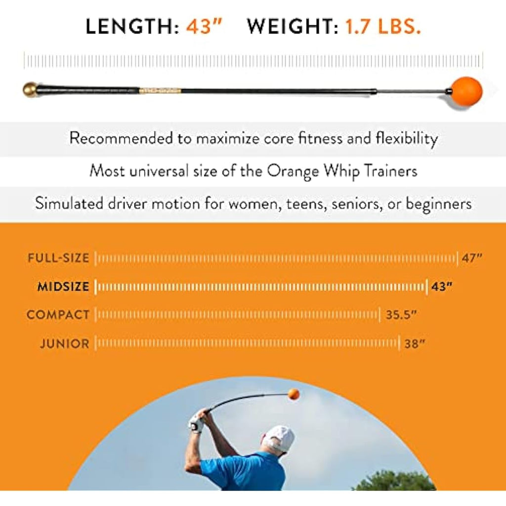 Orange Whip Golf Swing Trainer – Mid-Size Rhythm & Tempo Aid