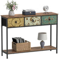VEDECASA Console Table – Slim Entryway Table with 3 Drawers & Shelves