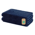 Lavea Bath Towels Set of 2 | 100% Cotton Soft & Absorbent, Navy, 60x120cm