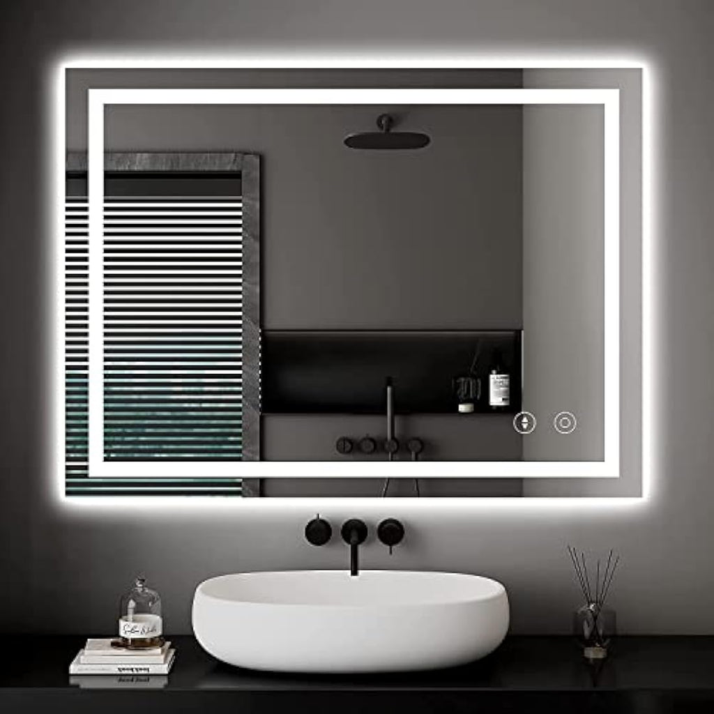 Dripex LED Bathroom Mirror | Dimmable Anti-Fog Wall Vanity Mirror, 50x70cm