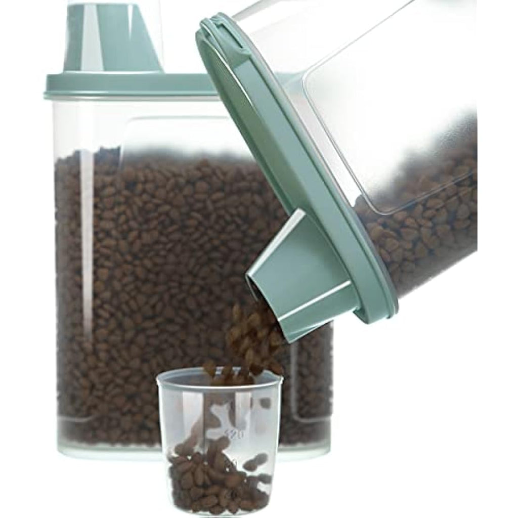 Airtight Dog Food Storage Container - 2 Pack, 2.3L Green