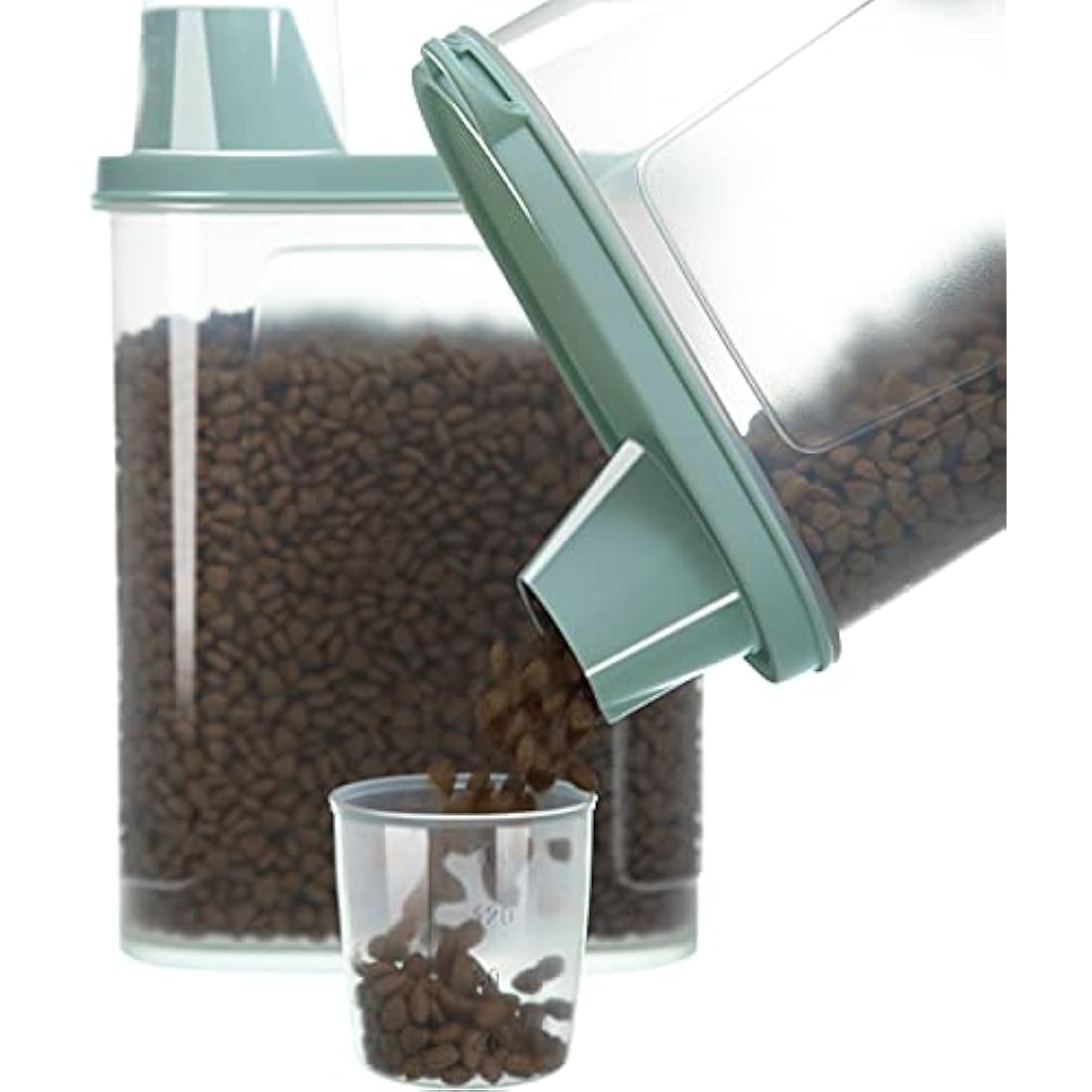 Airtight Dog Food Storage Container - 2 Pack, 2.3L Green
