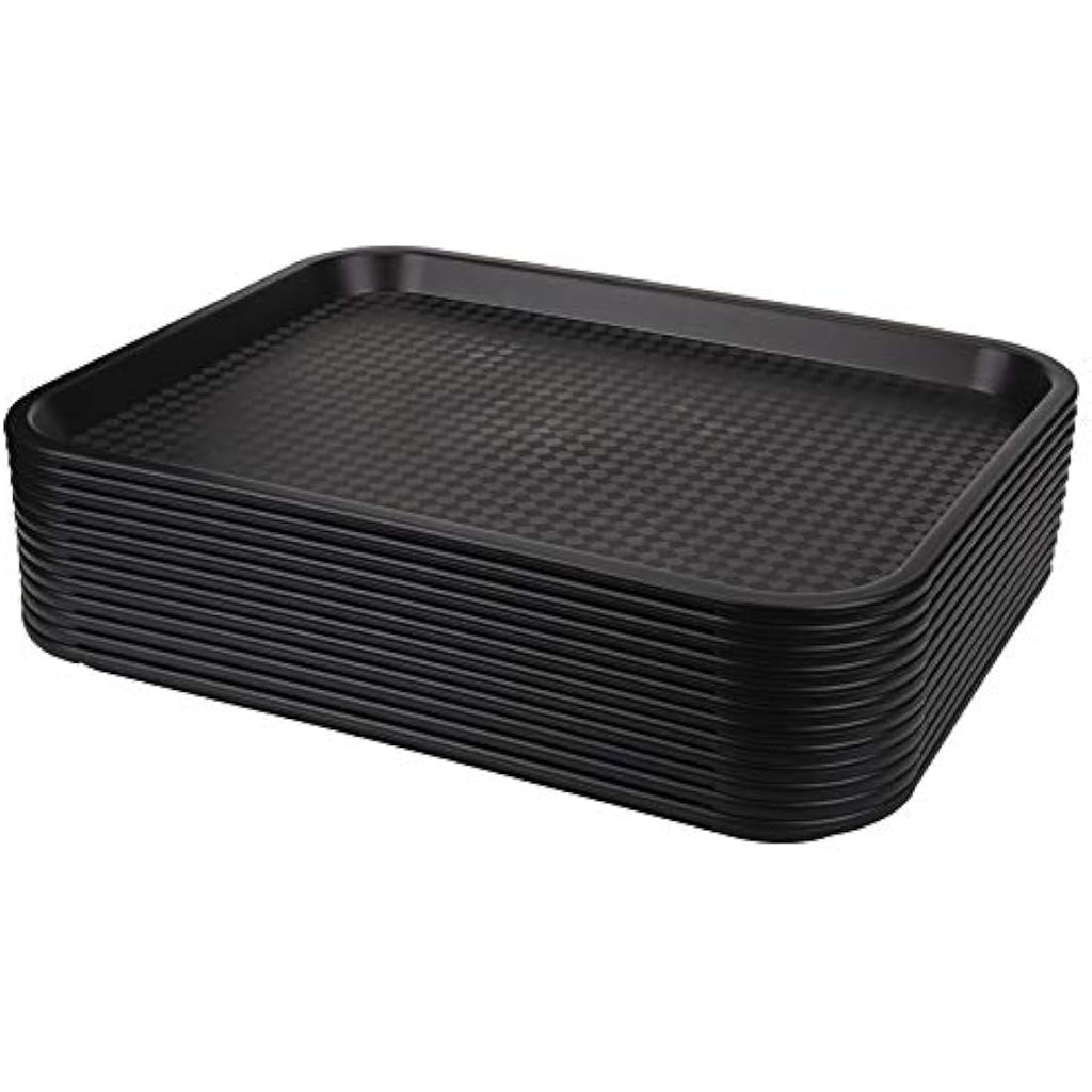 Yarlung 12 Pack Fast Food Trays - 14x10.5 Inch Plastic Serving Trays