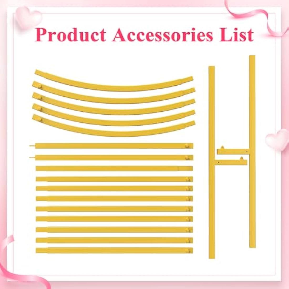 7.2ft Gold Metal Wedding Arch Backdrop Stand for Events