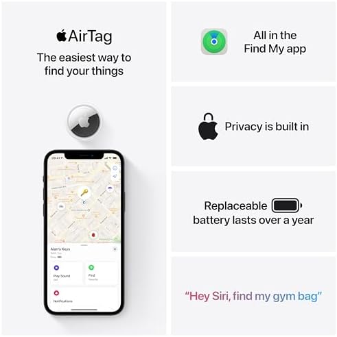 Apple AirTag Bluetooth Item Tracker – Water-Resistant GPS Locator