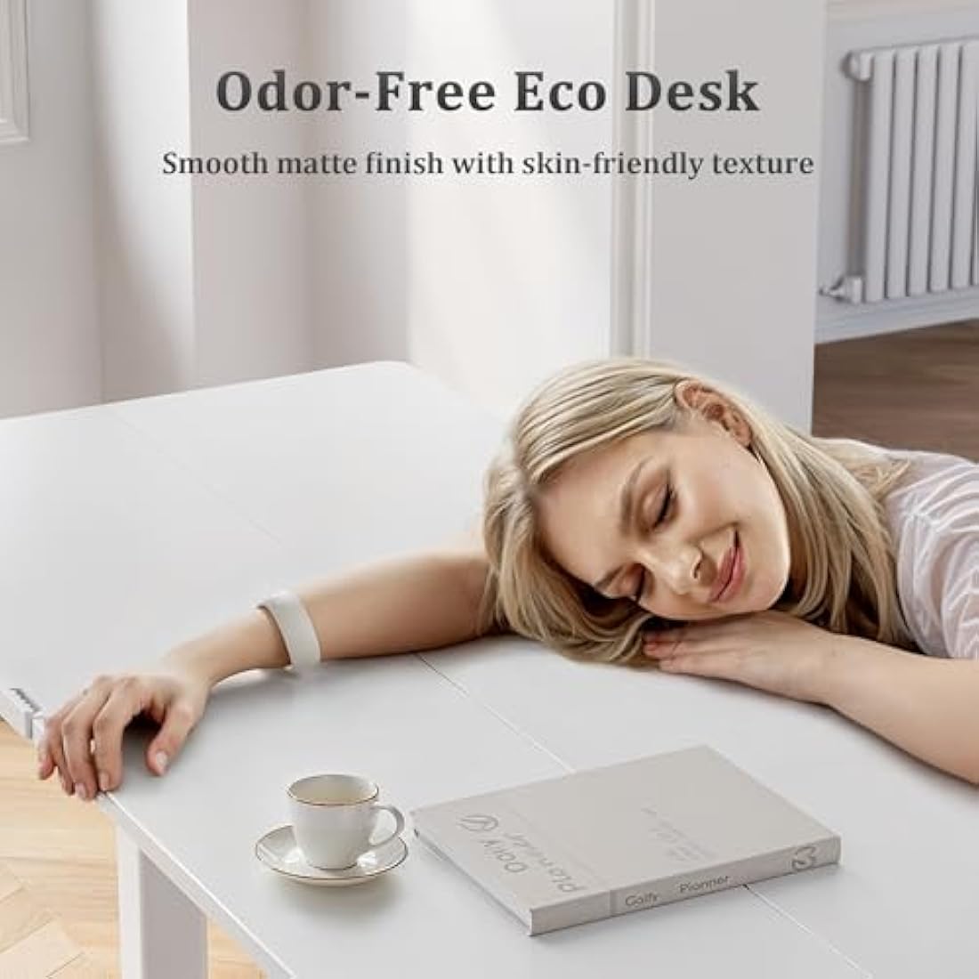 Claiks Electric Standing Desk – 100x60 cm Height Adjustable White